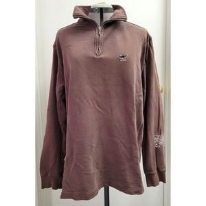 Crazy Shirts 1/4 Zip Sweater Mens Brown Pullover Maui 2007 Hawaiian Size 2XL?